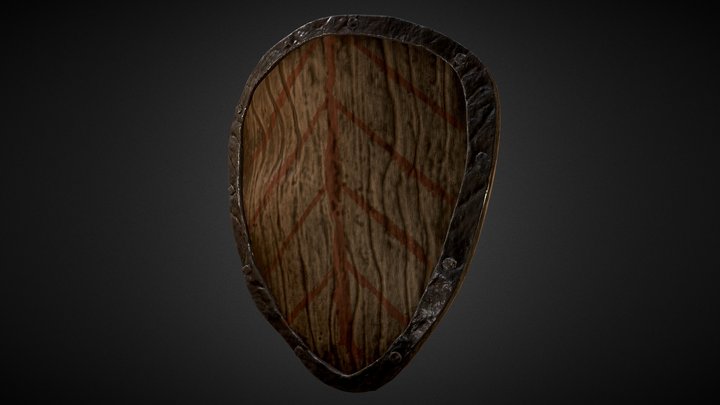 Medieval  Shield / Viking shield V1 3D Model