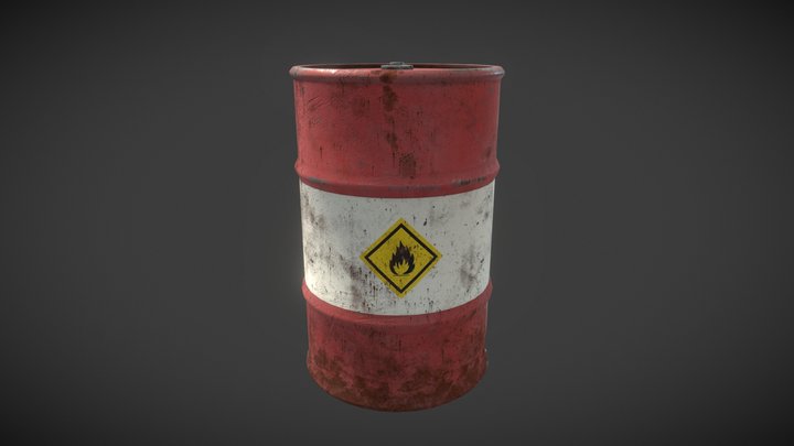 Oil Barrel 3D Model