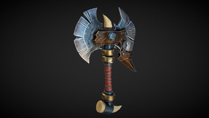 Stylized PBR Axe 3D Model