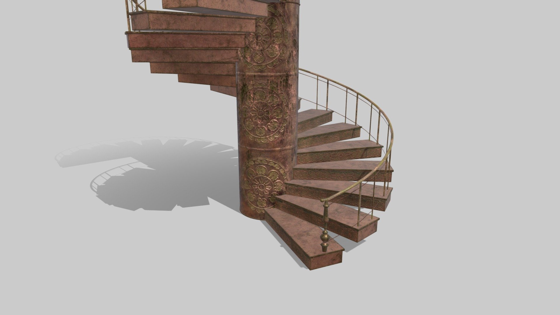 Steampunk Modular Staircase Buy Royalty Free 3d Model By Assetfactory F1acc01 Sketchfab Store 