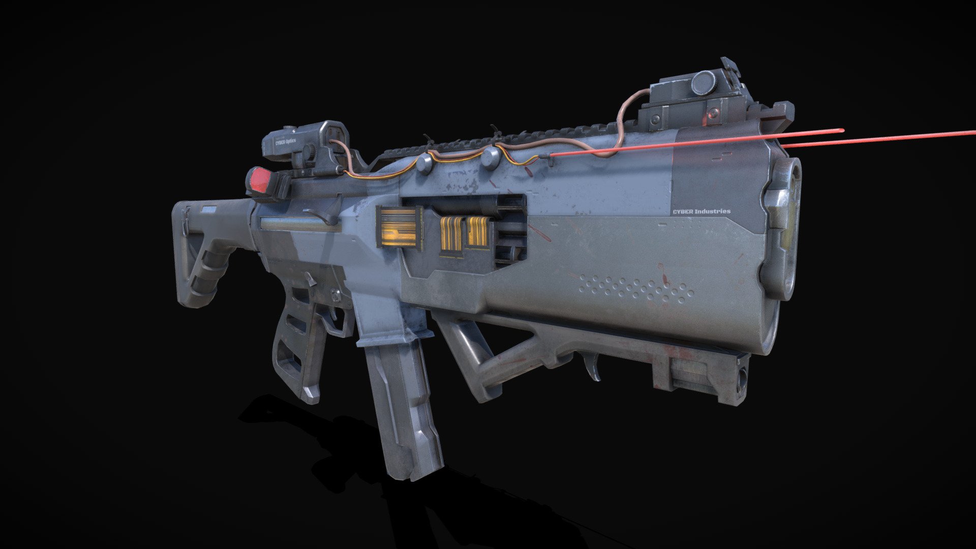 SCIFI Gun | XE-7 | (Concept by EL1J4H) - 3D model by MatteoLaeremans ...