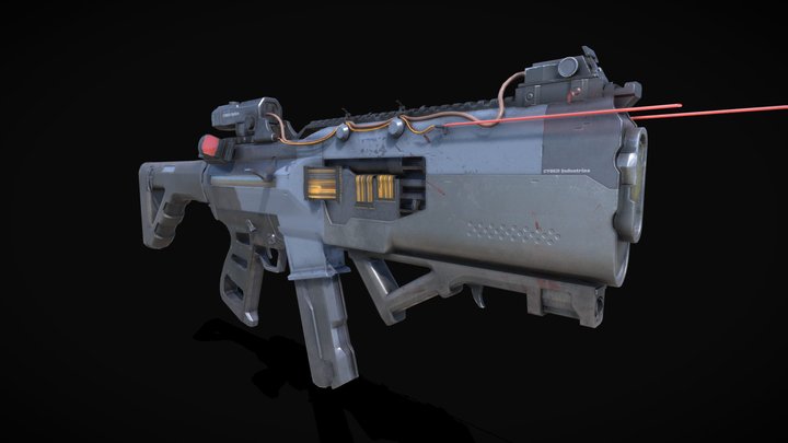 SCIFI Gun | XE-7 | (Concept by EL1J4H) 3D Model