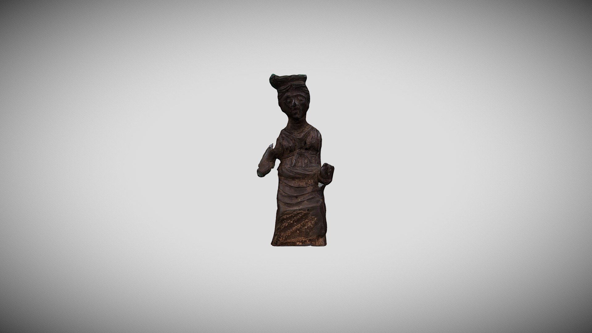 Bronze seated goddess statuette Download Free 3D model by ICS