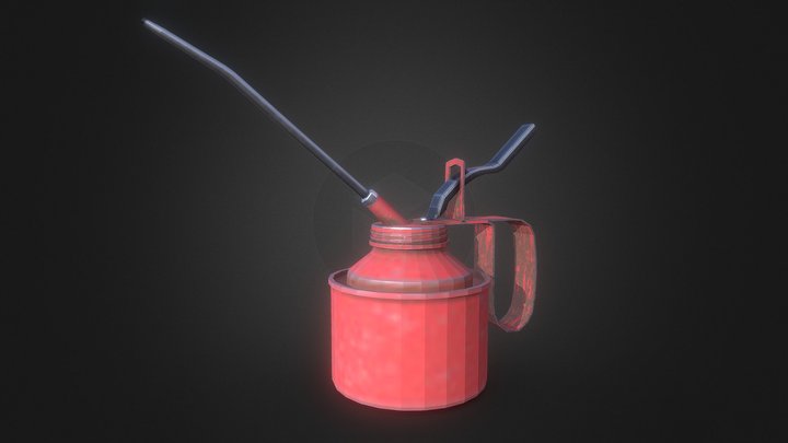 LOW POLLY OIL CAN GAME ASSET 3D Model