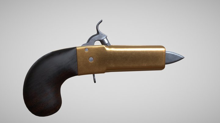 Knife Gun, Firearms Curiosa 3D Model