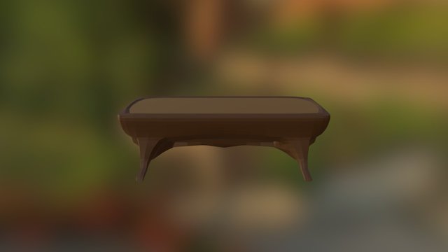 Bench Cartoon 3D Model