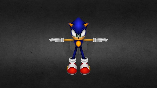 Sonic Character 3D Model