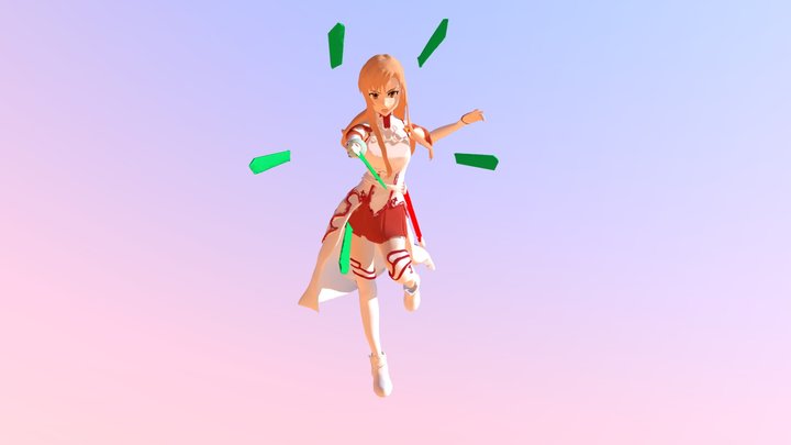 Yuuki Asuna - The Flash - Oculus Medium Fanart 3D Model