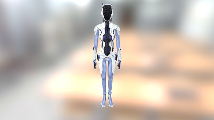 Female In Tights 3D Model