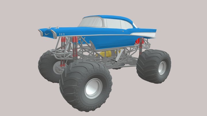 1957 Chevy Monster 3D Model