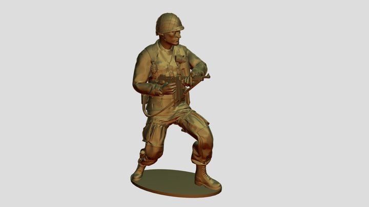 WW2 American soldier Thompson – Modello 3D gratuito STL