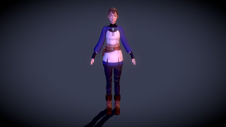 Marci from Dota: Dragon's Blood (Final Version) 3D Model