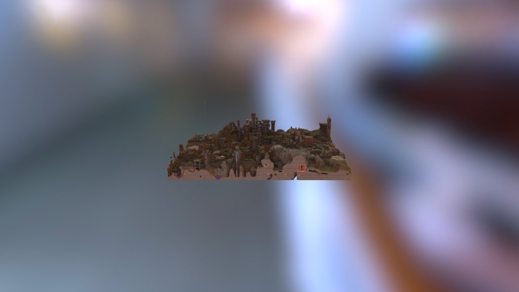 Minecraft Town - 3D model by Tranich [f1b8730] - Sketchfab