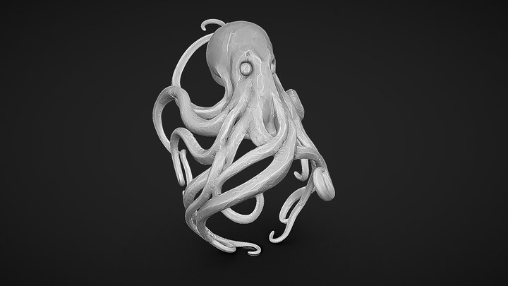 Kraken Ring 3D Model