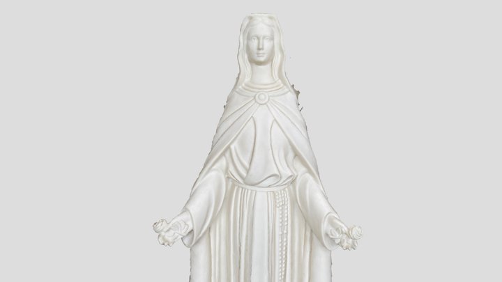 Saint statue of Madonna Delle Rose 3D Model