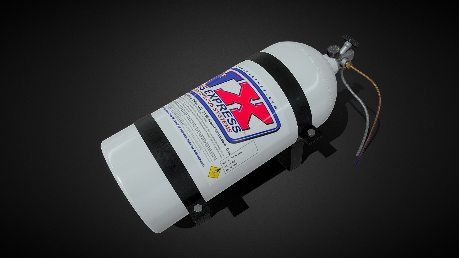 Nitrous Express Nitrous Bottle (GAS, NITRO, NOS) - Buy Royalty Free 3D ...