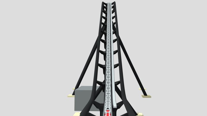 Roller Coaster Lift Hill 3D Model