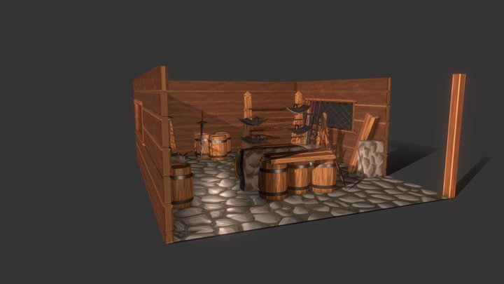 Medieval Armory 3D Model