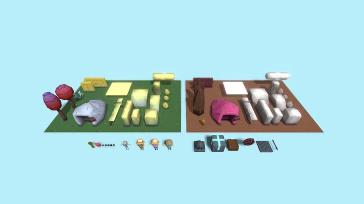 Character & Environment HandPainted Pack 3D Model