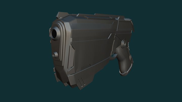 Sci Fi High Poly Weapon 3D Model