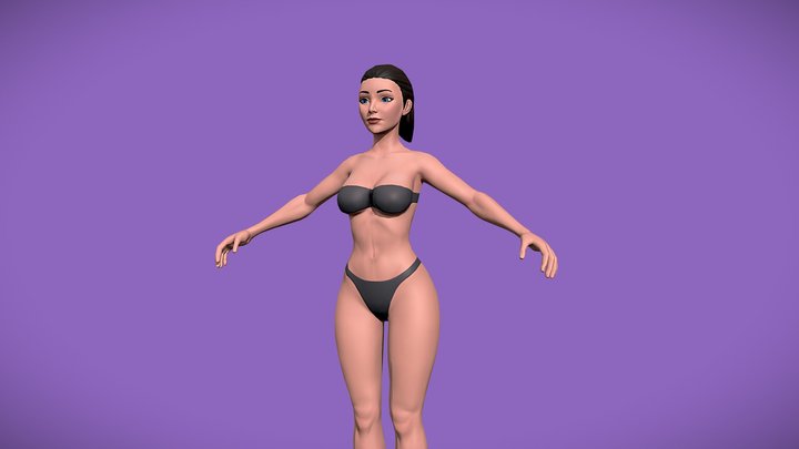 Female Body base for rpg 2 3D Model
