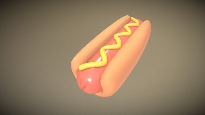 Simple Hotdog 3D Model