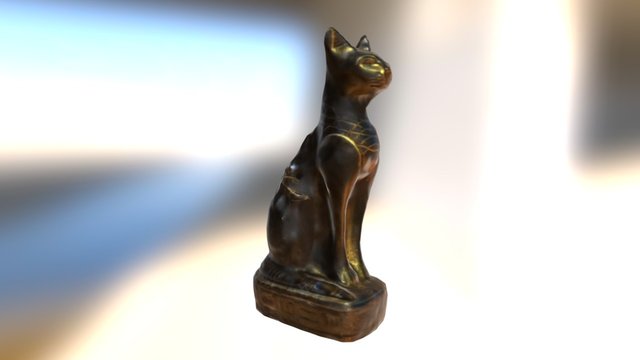 Egyptian sculpture cat photogrammetry 3D Model