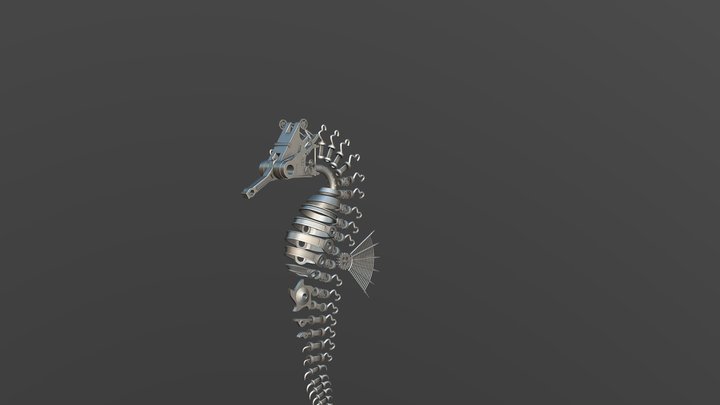 MECHANICAL SEAHORSE 3D Model