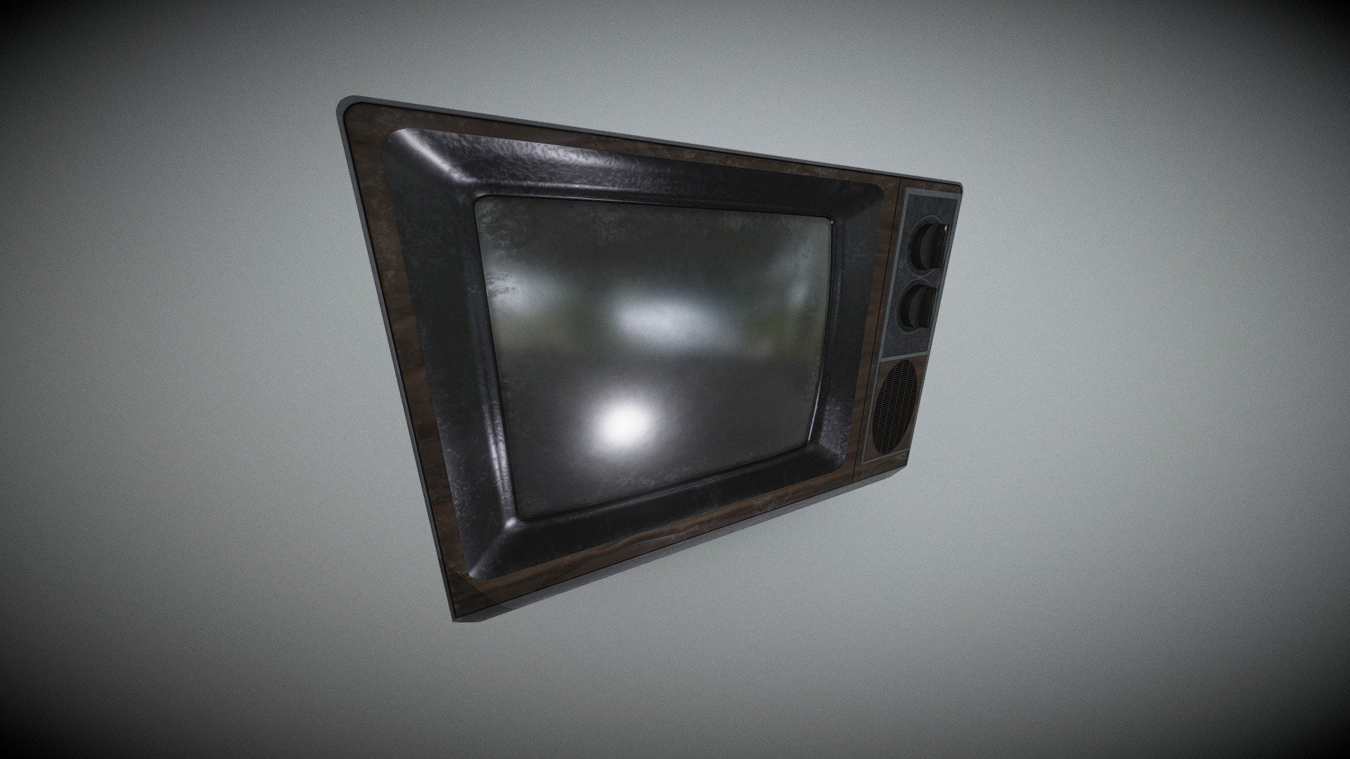 Old deteriorated TV