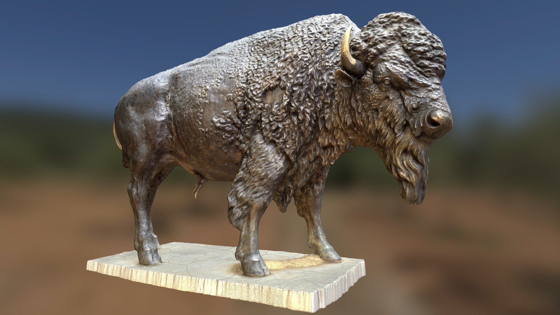 American Buffalo Statue Buy Royalty Free 3D model by MADD Designs