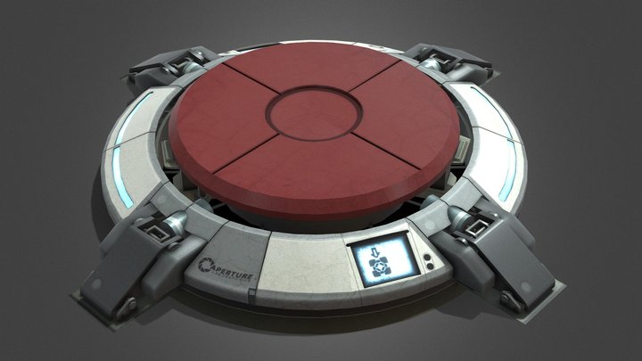 Button - from portal 2 (original) 3D Model