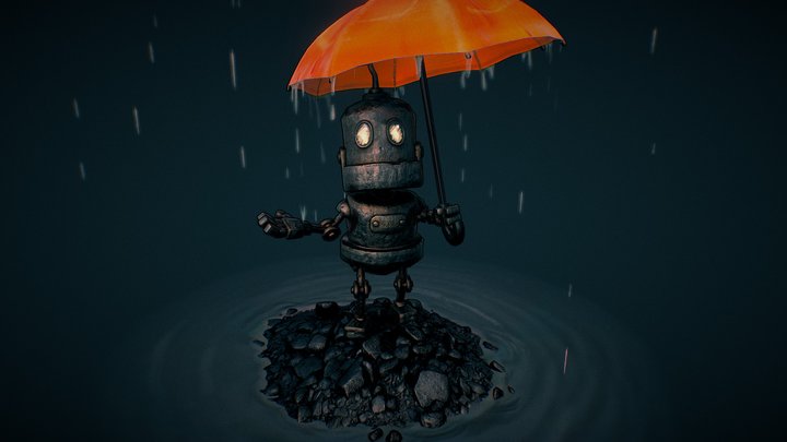 Sad Robot 3D Model