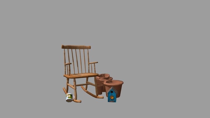 Grandma's House - 3 Simple props 3D Model