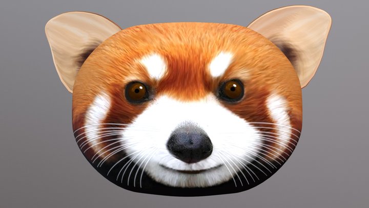 Red Panda Pillow 3D Model