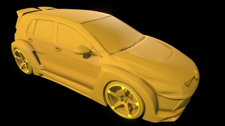 Volkswagen-Golf-R500 3D Model