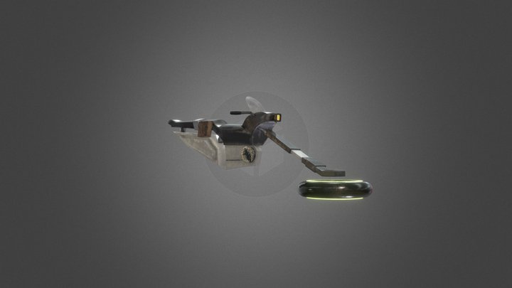 Moto futurista en mal estado 3D Model