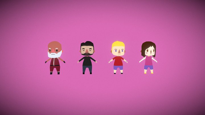 Low Poly Characters (PACK) 3D Model