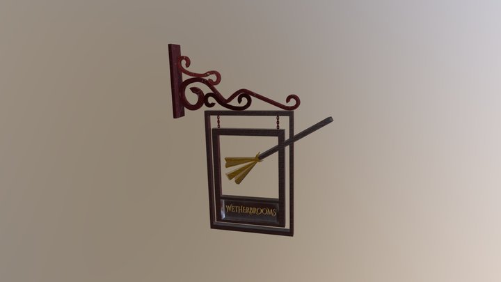 Wetherbrooms pub Sign 3D Model