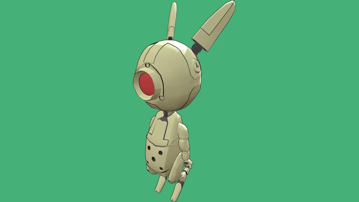 Robot Bunny - Personagem 3D Model