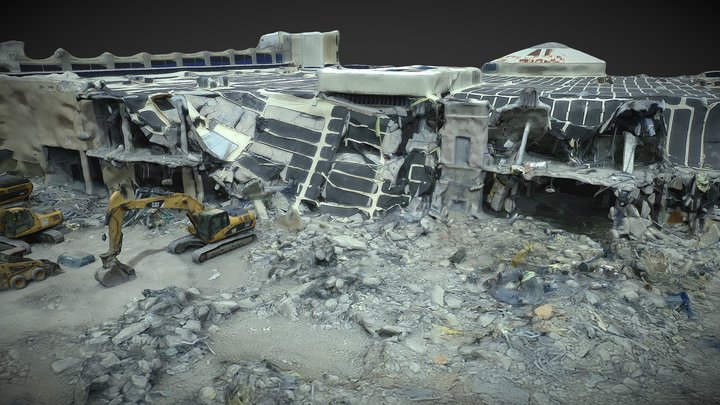 Collapsed Building - Drone 3d scan – Modello 3D gratuito STL