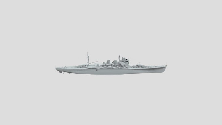 Japanese Cruiser Atago 3D Model