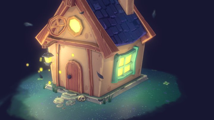 Lowpoly Stylized House 3D Model