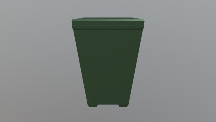 Simple Trash Can 3D Model