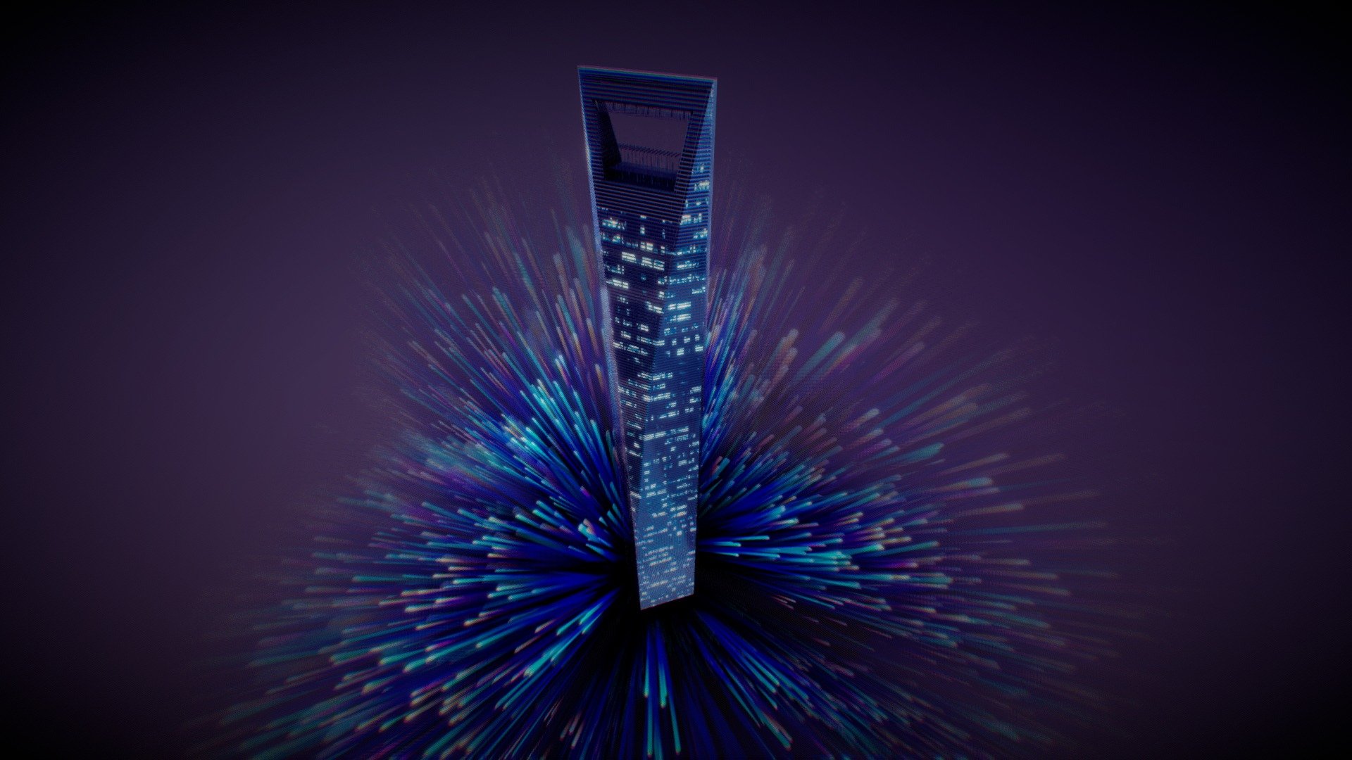 Detailed skyscraper gameready