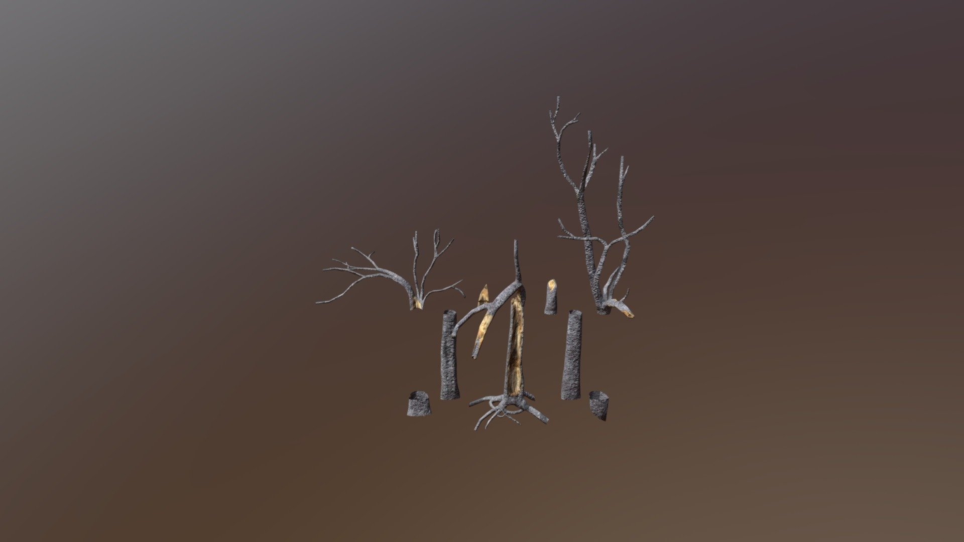 Dead Tree Sett - 3D model by sskjellestad [f1cb777] - Sketchfab
