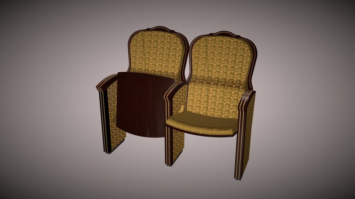 Кресло "Люкс" (Венге) 3D Model
