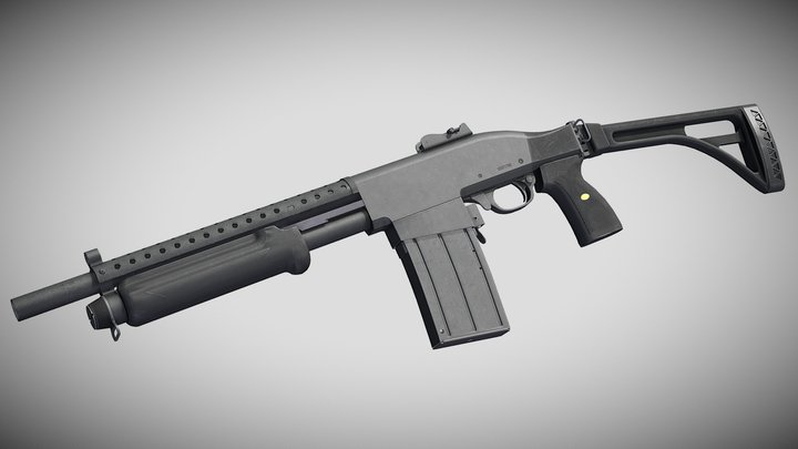 Hawk 18.4mm Type 97-2 shotgun (QFB 18.4mm) 3D Model