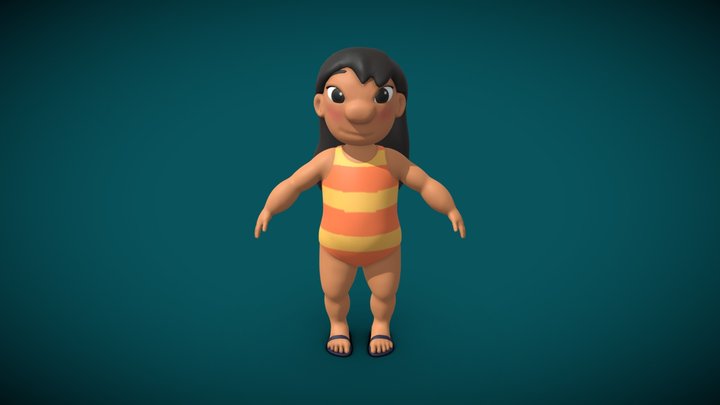Lilo Low Poly 3D Model