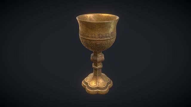 Gold Chalice 3D Model