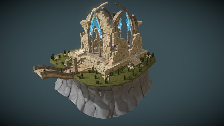 Old Elven Ruins 3D Model
